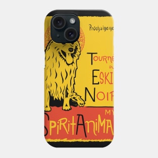 Funny American Eskimo Dog Cute Dog Chat Noir Mashup Art Phone Case