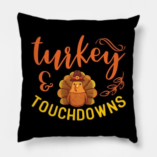 Turkey and Touchdowns - Thanksgiving Pillow