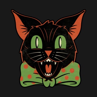 Retro Halloween Cat T-Shirt