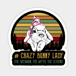 CRAZY BUNNY LADY Magnet