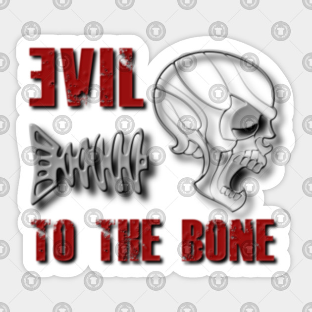 Evil Skull Evil Skull Sticker Teepublic