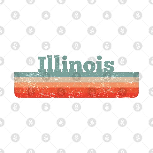 Vintage Illinois Distressed Retro 80s 90s by plainlyfashion