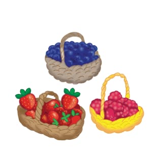 berries in baskets - strawberries, blueberries and raspberries T-Shirt