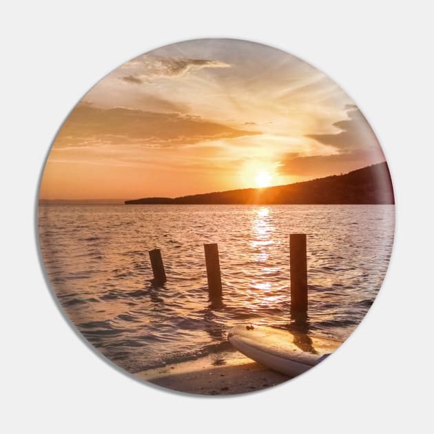 Sunset on a Baja beach Pin by desperateandy