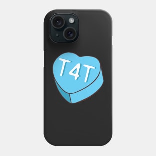 T4T Heart Shape Candy - Blue - Valentines Trans Pride Phone Case