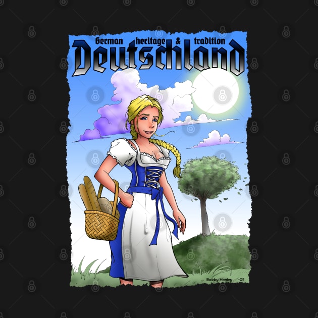 Deutschland - Bread Girl by Illustratorator