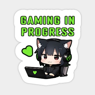 Gamer Neko - Gaming in Progress Magnet