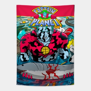 CAPTAIN PLANET SHARK Tapestry