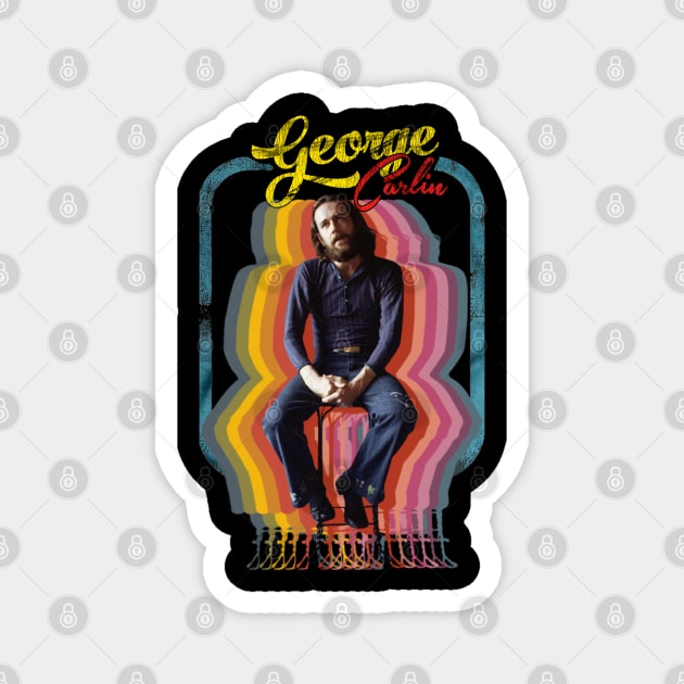 George Carlin Retro Fade Magnet by AricGazza