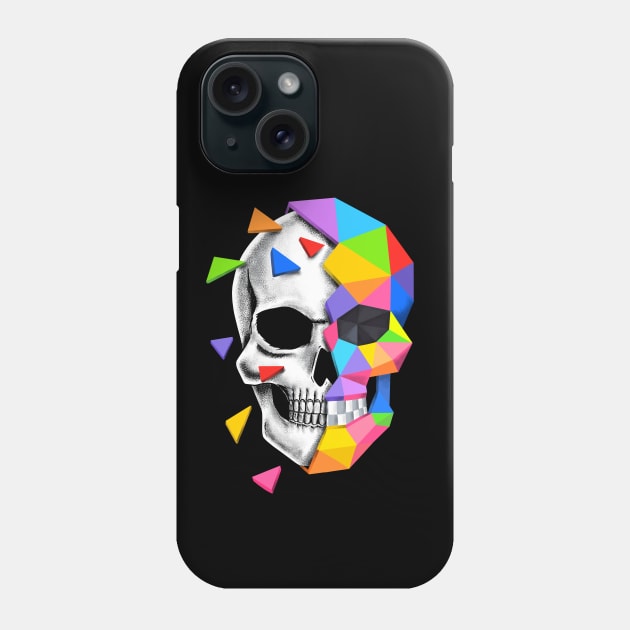 Skull Defragmentation Phone Case by coffeeman