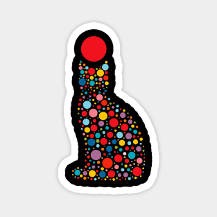 Cat Happy International Dot Day 2024 Polka Dot Men Women Kid Magnet