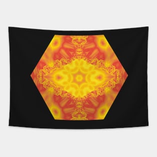 Fire and ice fractal kaleidoscope Tapestry