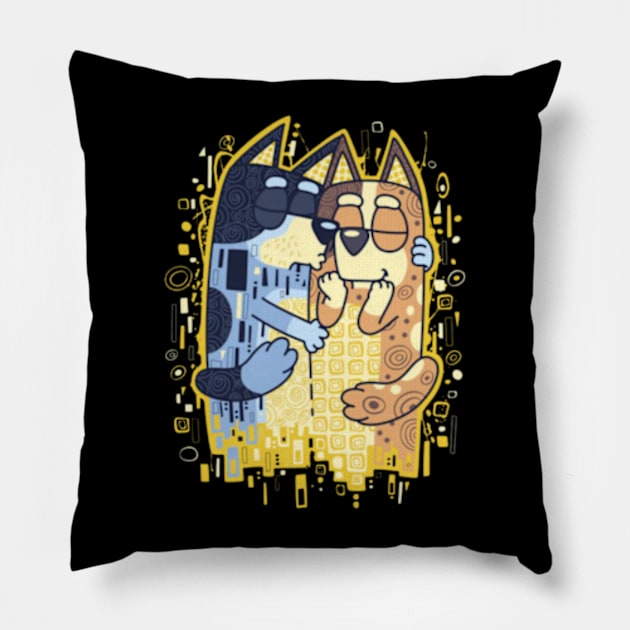 bluey love Pillow by GapiKenterKali