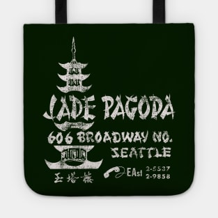 Retro Vintage Jade Pagoda Restaurant Seattle Tote