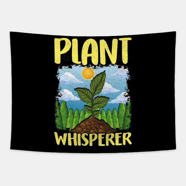 Cute & Funny Plant Whisperer Gardening Pun Tapestry by theperfectpresents