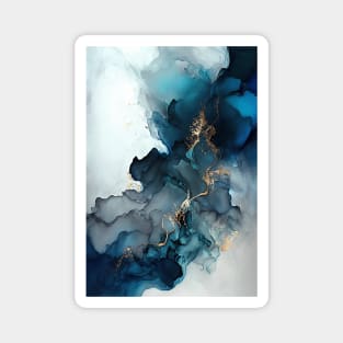 Blue Solution - Abstract Alcohol Ink Art Magnet