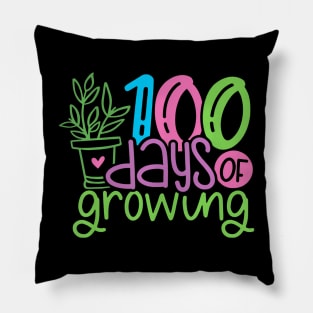 100 Days Of Growing Plant 100 Days Of School Teacher Pillow