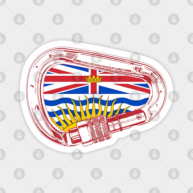 British Columbia Flag Climbing Carabiner Magnet by esskay1000