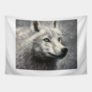 Whitey the Winter Wolf Tapestry