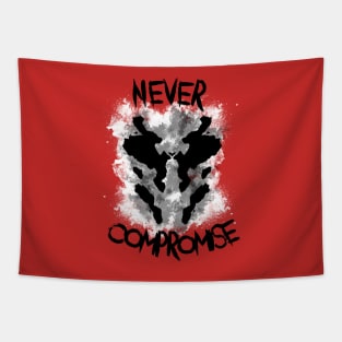 Never Compromise Rorschach Tapestry