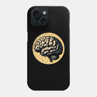 brain retro Phone Case