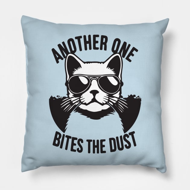 Another One Bites The Dust - Queen Tribute - Freddy Tribute - Mercury - Queen - Funny Sayings - Funny Gift - Funny Slogan - Funny Quotes - Funny Animals - Rock Tribute - Music Rock - Pop Pillow by TributeDesigns