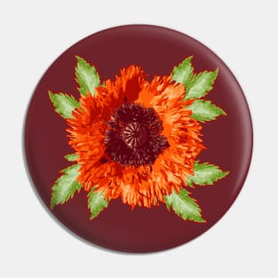 Oriental Poppy Pin