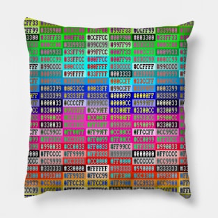 256 Websafe Hex Rainbow Pillow