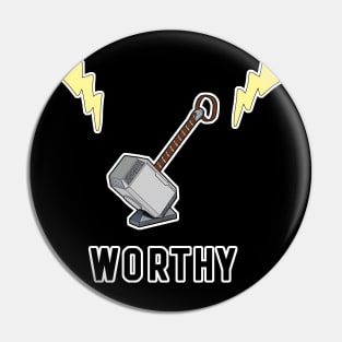 Worthy Thor Hammer Mjolnir with Lightning Pin