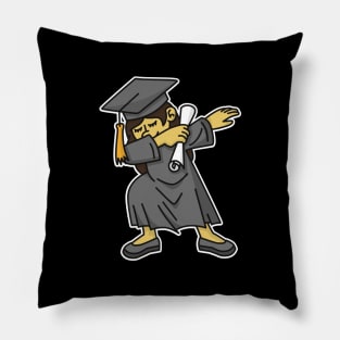 Asian girl student dab dabbing graduation school Pillow