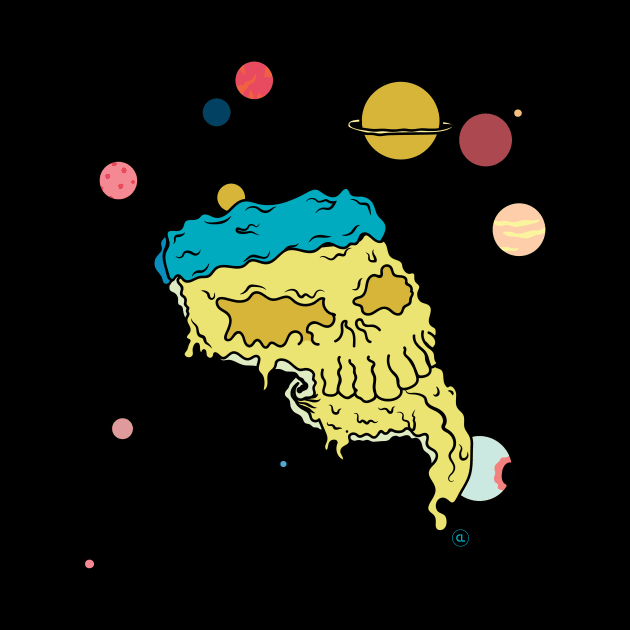 Planet Pizza Face by CalebLindenDesign