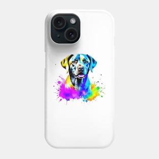 Colorful Labrador Retriever Splatter Art - Tail-Wagging Delight Phone Case