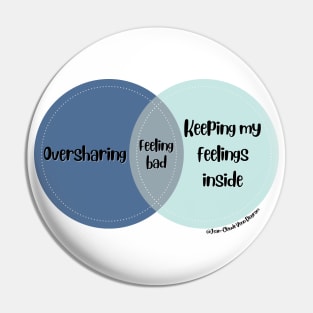 Venn Diagram 2023 Feeling Bad Oversharing vs. Keeping my feelings inside Pin