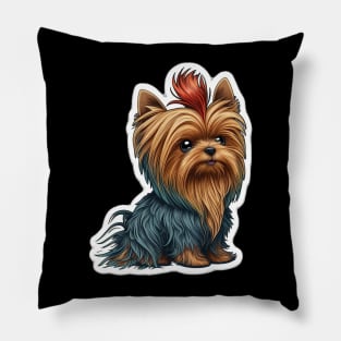 Cute Yorkshire Terrier being sassy Pillow