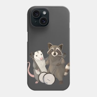 Opossum and Raccoon with banjos Phone Case