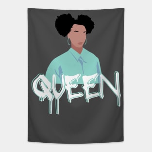 Queen Girl Green v1 Tapestry