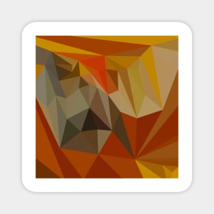 Mahogany Brown Abstract Low Polygon Background Magnet