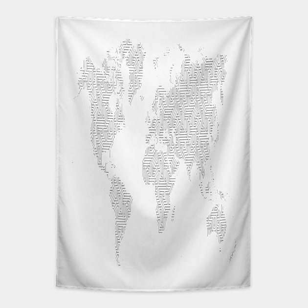 WORLD MAP Pop Art Tapestry by BruceALMIGHTY Baker