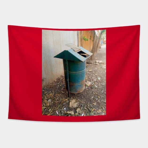 garbage can Tapestry by Monument 7