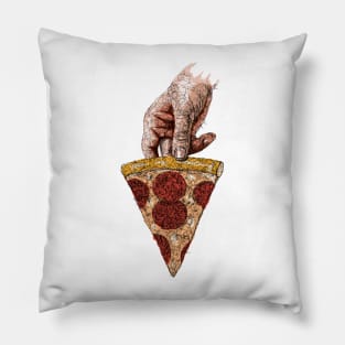 Take a slice of pizza drawing with scribble art Pillow