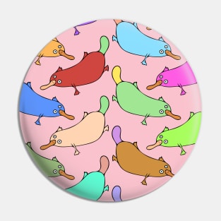 Cute and Girly Cartoon Platypus Pattern Pin