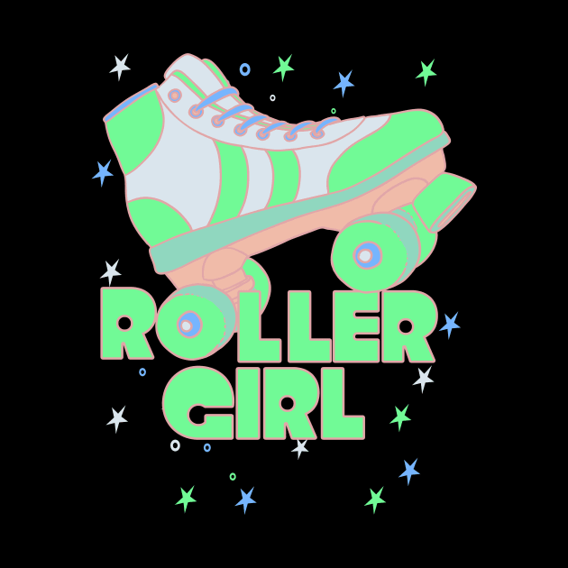 Roller Girl Roller Skating Derby Alien Green by Skylane