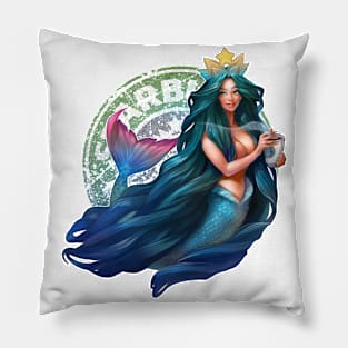 Coffee mermaid Pillow