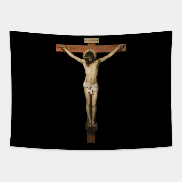 Christ on the Cross Transparent Background Design Tapestry by Brasilia Catholic