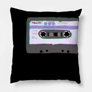 cassette glitch Pillow