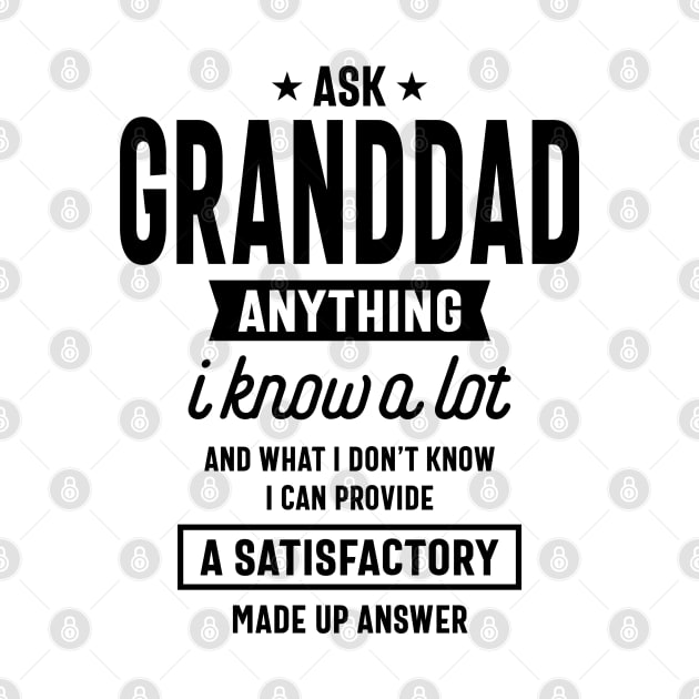 Ask Granddad Anything Funny Granddad Grandpa Gifts by cidolopez