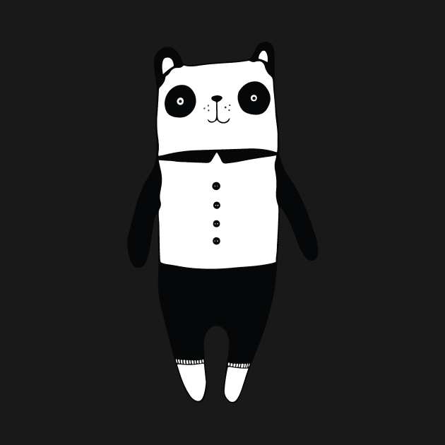 Little black and white panda by bigmoments