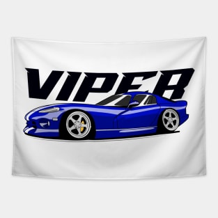 Blue Stanced Viper Tapestry