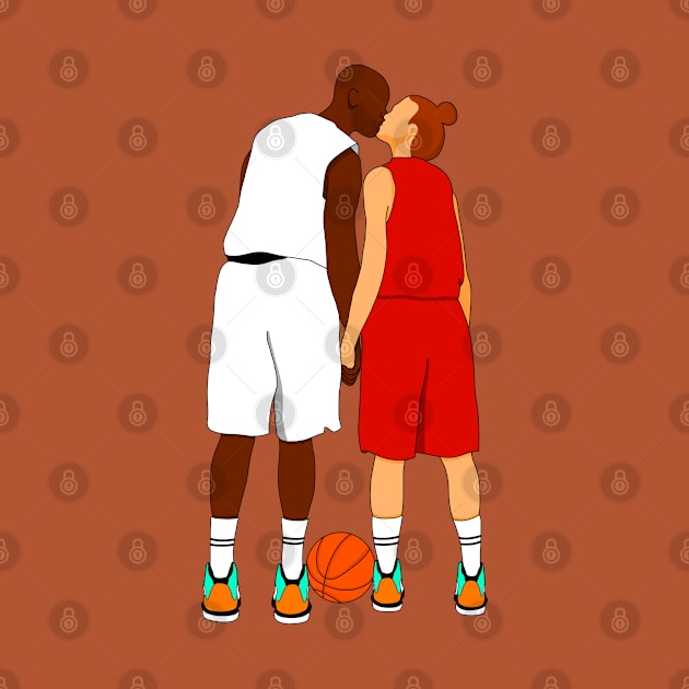 Basketball couple by cariespositodesign