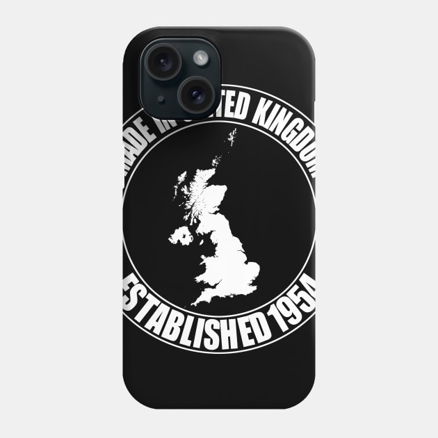 Made in the UK Established 1954 (Black) Phone Case by PattisonAvePhanatics